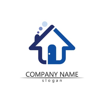Real estate and home buildings vector logo icons template