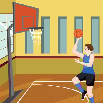 Sport Basketball Flat Design Illustration vector