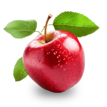 Apple isolated red apple on Transparent Background with full depth of field Apple PNG