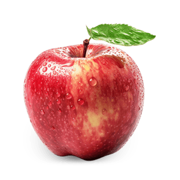 Apple isolated red apple on Transparent Background with full depth of field Apple PNG