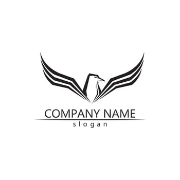 Black wing logo symbol for a professional designer vector