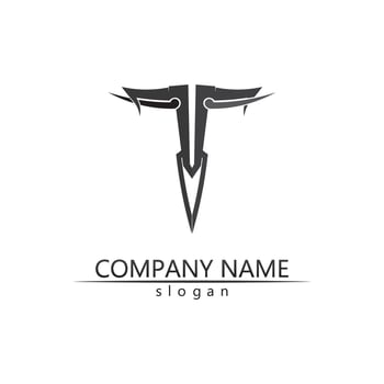 T letter, T logo vector font alphabet design and icon T