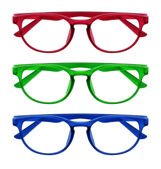 Colorful set eye glasses png