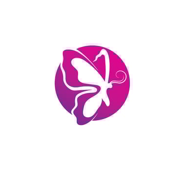 Vector Butterfly conceptual simple colorful icon Logo Vector Animal Insect