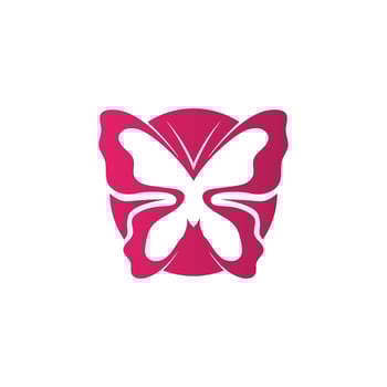 Vector Butterfly conceptual simple colorful icon Logo Vector Animal Insect