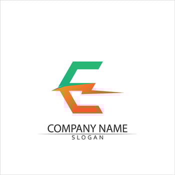 Vector e  Abstract icons for letter E logo