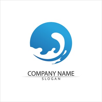 Water wave icon vector