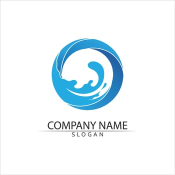 Water wave icon vector