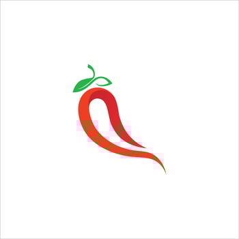 Red hot natural chili icon vector Illustration