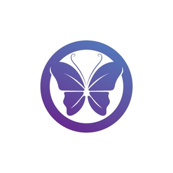 Vector Butterfly conceptual simple colorful icon Logo Vector Animal Insect
