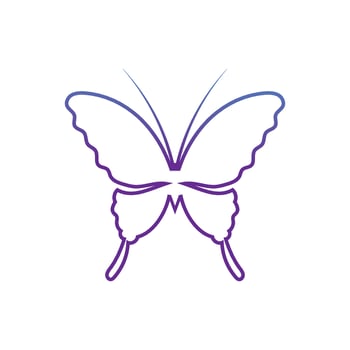 Vector Butterfly conceptual simple colorful icon Logo Vector Animal Insect