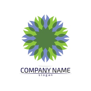 Vector  Lotus Flower Sign for Wellness, Spa and Yoga. Vector Illustration
