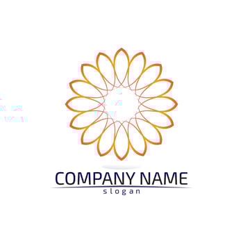 Vector  Lotus Flower Sign for Wellness, Spa and Yoga. Vector Illustration