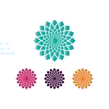 Vector  Lotus Flower Sign for Wellness, Spa and Yoga. Vector Illustration