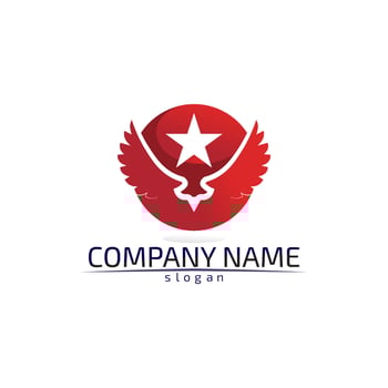 Falcon Wings Logo Template vector icon logo design app