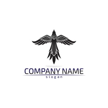 Falcon Wings Logo Template vector icon logo design app