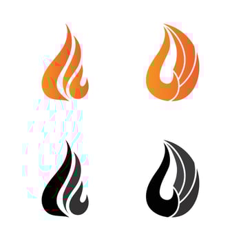 Fire flame nature logo and symbols icons template vector