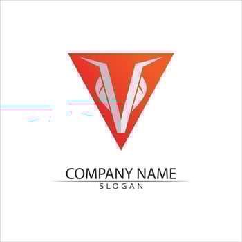 V Letter Logo Template vector