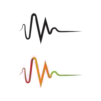 Sound waves vector illustration design template