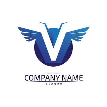 V letters business logo and symbols template vector