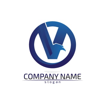 V letters business logo and symbols template vector