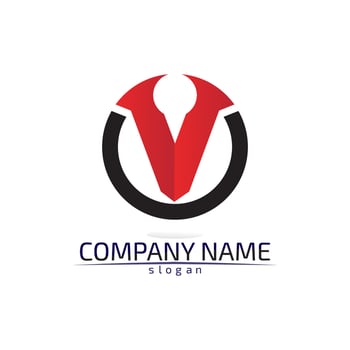 V letters business logo and symbols template vector