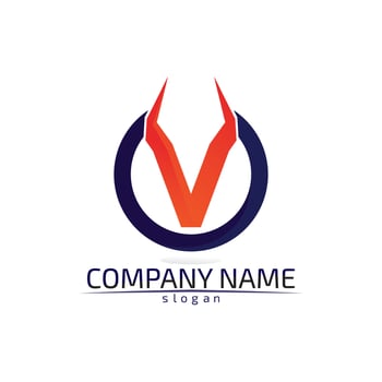 V letters business logo and symbols template vector