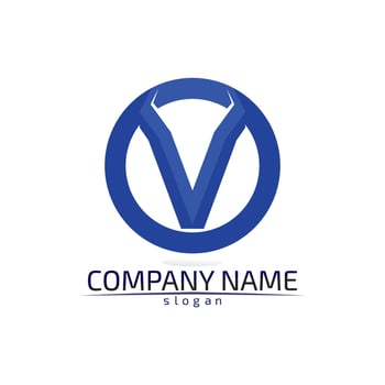 V letters business logo and symbols template vector