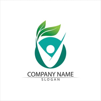 Community people care logo and symbols template vector