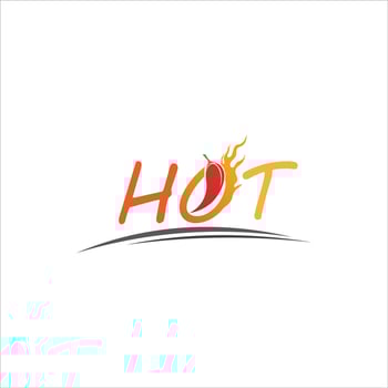 Red hot natural chili icon vector Illustration