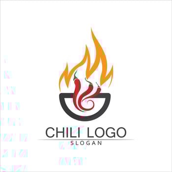 Red hot natural chili icon vector Illustration