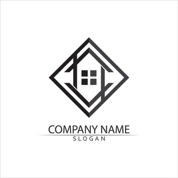 Real estate and home buildings logo icons template vector