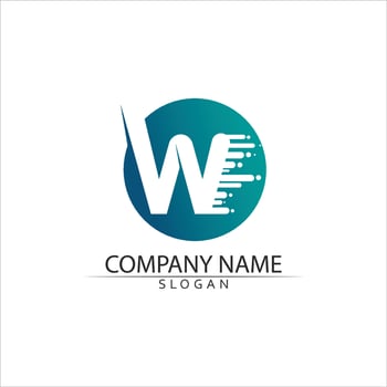 W Letter Logo Template vector