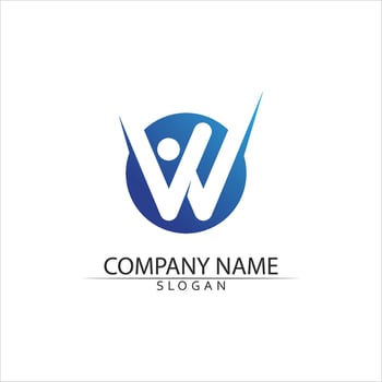 W Letter Logo Template vector