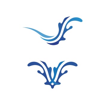 Waves beach logo and symbols template icons app vector