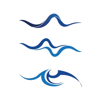 Waves beach logo and symbols template icons app vector