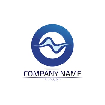 Waves beach logo and symbols template icons app vector