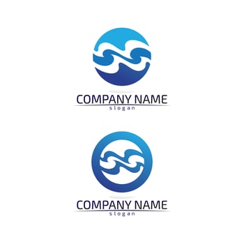 Waves beach logo and symbols template icons app vector