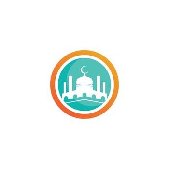 Mosque ramadhan and islamic design arabian logo vector