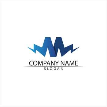 M Letter Logo Template vector