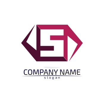 Business corporate letter S logo design vector design