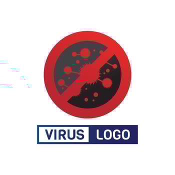 virus corona virus vector and mask design logo viral vector and design icon symbol
