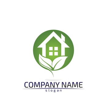 Real estate and home buildings logo icons template vector
