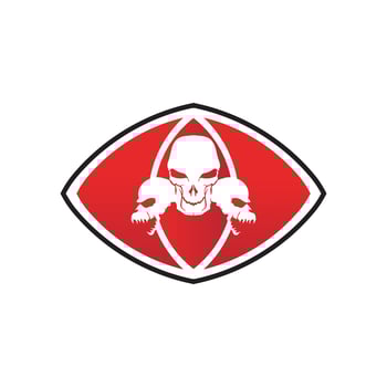 Crossbones death skull, danger or poison flat icon for apps and websites vector