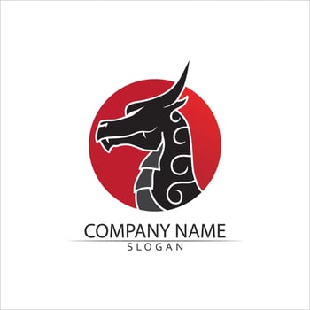 Dragon vector icon illustration
