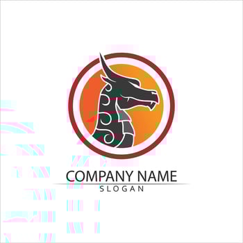 Dragon vector icon illustration