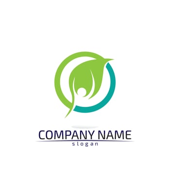 Community people care logo and symbols template vector