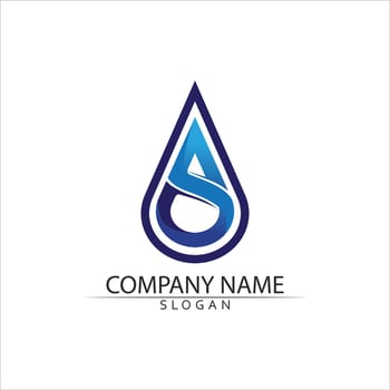 Water drop Logo Template vector