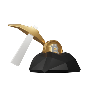 3D RENDER BUSINESS AND FINANCE ICONS MINING BITCOIN png