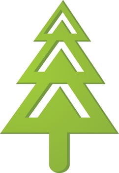 Illustration of a christmas tree. vector